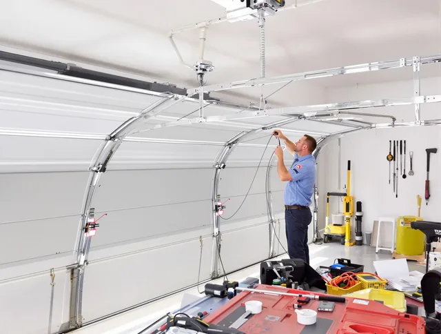 Garage door cable repair service by Rocky River Garage Door Repair in Rocky River