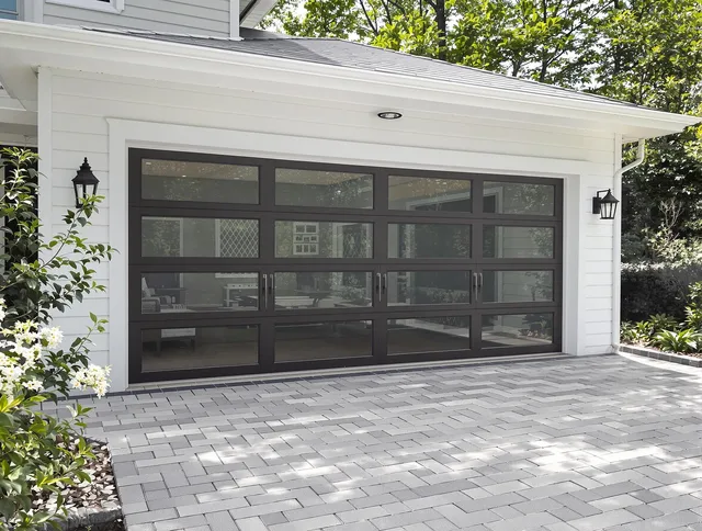 Rocky River Garage Door Repair design specialist presenting custom garage door options to Rocky River homeowner