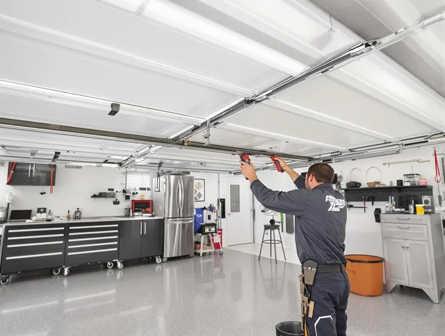 Overhead garage door repair service by Rocky River Garage Door Repair in Rocky River