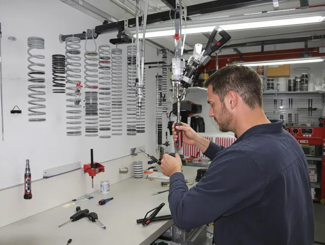 Rocky River Garage Door Repair safety certified technician performing precision spring replacement in Rocky River